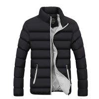 Nueva Chaqueta De Invierno Para Hombre Con Cuello Erguido Y Cremallera Chaqueta De Algodón Gruesa De Manga Larga Tallas Grandes - details 4