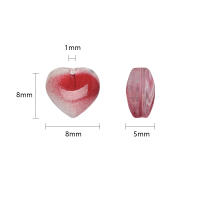 50Pcs 8mm Corazones De Vidrio Labrado Para Joyería Colgantes Y Separadores DIY Accesorios Hechos a Mano Pestañas De Cabello - details 1