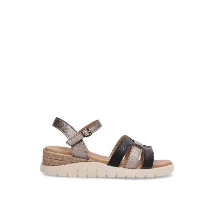 SANDALIA CUÑA ARMONY 40011 LEVITHA, MUJER PLOMO - 1