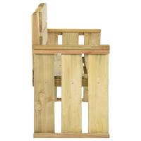 vidaXL Banco de jardín de madera de pino impregnada 121 cm - details 2