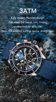 Reloj De Pulsera Deportivo Para Hombre MEGIR Lujo Negocios Caso Grande Luminoso Cronógrafo Resistente Al Agua Con Fecha - details 7