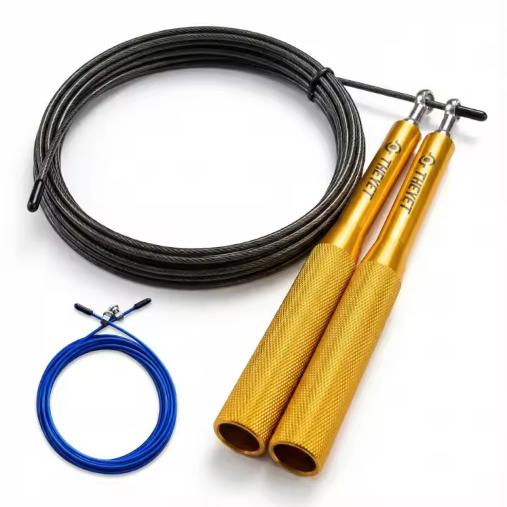 THEYET Comba Crossfit Alta Velocidad de Aluminio  Cuerda de Saltar Profesional Ajustable Ligera para Hombre y Mujer  Ideal para Entrenamiento y Competicion Boxeo Cross Training Gimnasio Fitness - 1