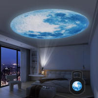 Lámpara LED De La Luna Planeta Azul Luz Nocturna Decorativa Sin Fuente De Alimentación Incluida Material Plástico - details 0