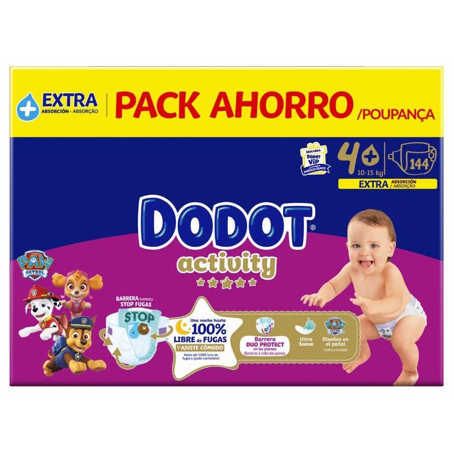 Dodot Activity Extra Pañales Bebé, Tallas: 4+,5+ y 6+.