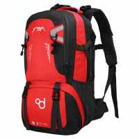 Ociodual Mochila Senderismo 40L Roja Ligera Impermeable Mochila Viaje Supervivencia Plegable Mochila Mujer Camping Mochila Hombre Trekking Montaña Mochilas Marcha Nórdica Deporte - details 1