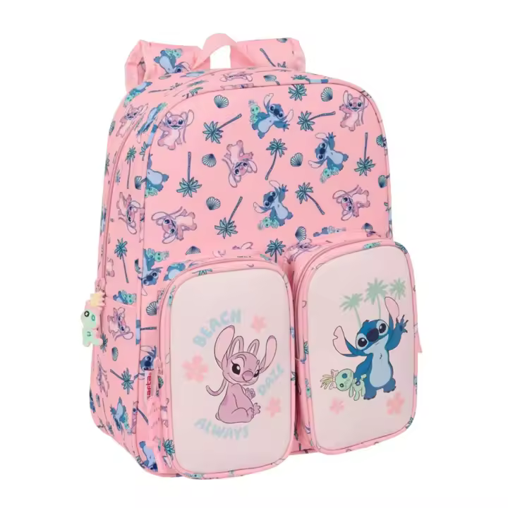 Safta Mochila Small Stitch Beach Rosa - 1