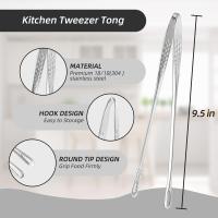 Paquete de 4 pinzas de cocina de 9,5 pulgadas, pinzas para barbacoa, pinzas para barbacoa, pinzas de cocina de acero inoxidable, pinzas de cocina para cocinar, pinzas para alimentos para asar al aire libre - details 0