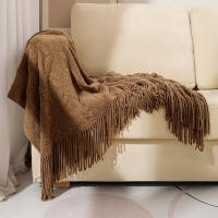 Manta De Punto Sencillo Para Decoración De Sofa Color Sólido Cubierta Nórdica Para Cama Toalla De Arena Tapete Para Siesta Al Mediodía En La Oficina - details 11