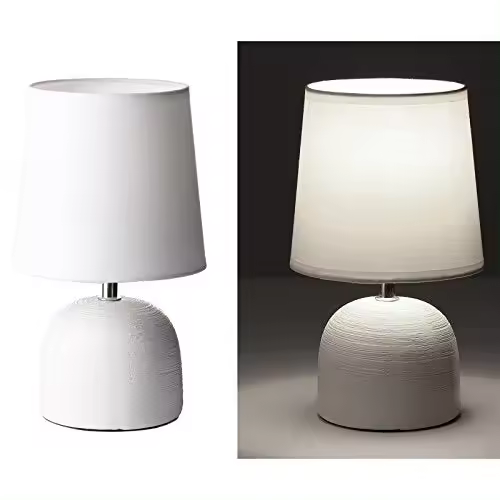 Lámpara de mesa moderna blanco cerámica 16 x 16 x 27,50 cm-DAMDAM GO - 1