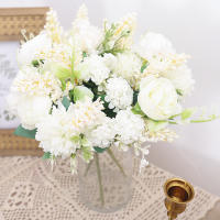 Peonía Artificial En Silicio Para Boda Decoración De Hogar Y Jardín Rosas Falsas Para Navidad Y Exterior Decoración De Hydrangea - details 4