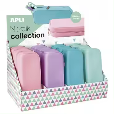 ESTUCHE SILICONA APLI NORDIK COLORES PASTEL     PERGAMINO - 1