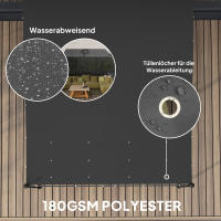 Cenador pérgola con Techo, Cenador impermeable, Cenador de Jardín Independiente Cenador de patio Protección solar aprox. 2,5x3x2,5 m Gris oscuro - details 3