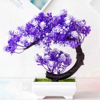 Arbolito De Bonsái Artificial En Maceta Simulación Planta Artificial Para Decoración De Escritorio Y Hogar Material Plástico - details 4