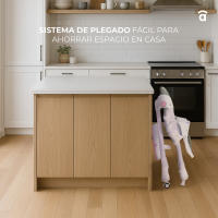 Asalvo Trona con Ruedas Conejito – Trona Evolutiva con Altura Ajustable, Respaldo Reclinable, Bandeja Doble Extraíble, Arnés de 5 Puntos y Ruedas con Freno - details 3