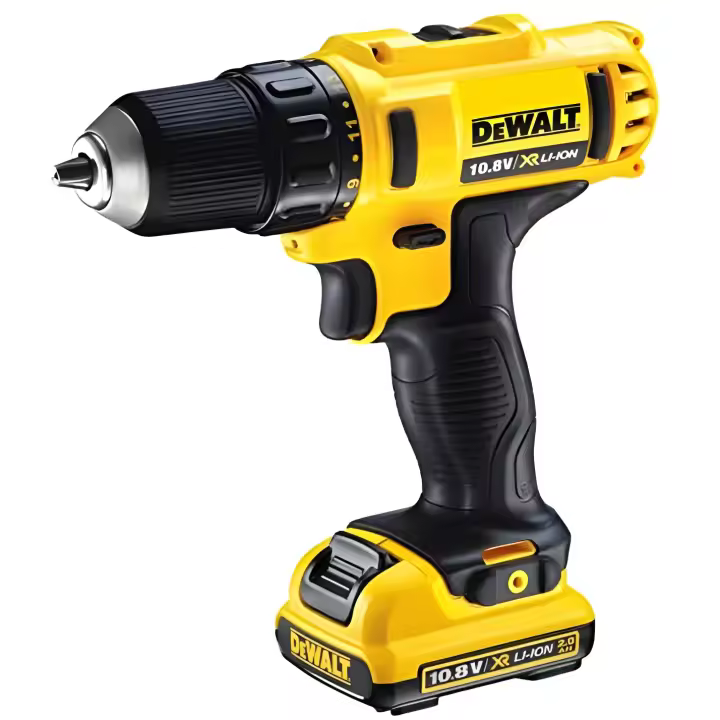 DEWALT DCD710D2-QW - Taladro Atornillador XR 10.8V, 24 Nm, con 2 baterías de litio 2Ah y maletín TSTAK - 1