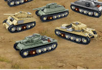 Bloques De Construcción Militar WW2 Tanque De Asalto Karrh Cannon 8en1 Juguetes Educativos Para Niños Bloques De Armas De Ejército Compatible Con Lego - details 3