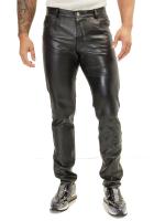 Pantalones Motos Delgados De Cuero Sintético Para Hombre Negro Oro Blanco Primavera Verano Pantalones De Cuero PU Ajustados - details 2