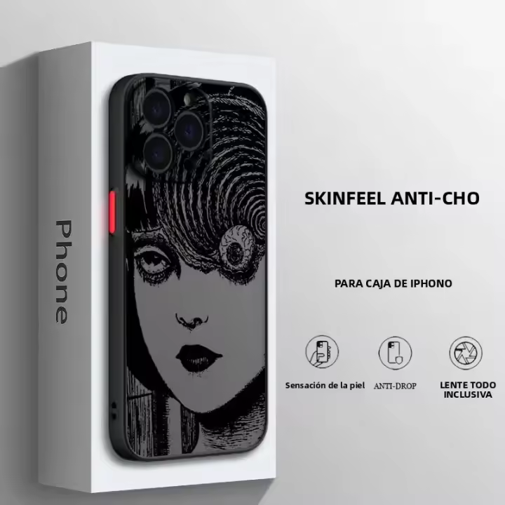 Funda De Teléfono Transparente Mate Para Apple iPhone 15 14 13 12 11 Mini XS XR X 8 7 pro Max plus Diseño De Cómic Thriller Junji Ito - 1