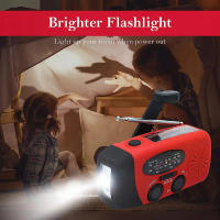 Luz De Camping Solar Con Radio AM/FM Y LED Multifuncional Recargable 2000mAh USB Luz De Mano Dinamo Para Exterior - details 3