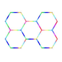 Hola led Lámpara LED Hexagonal RGB 80W - Panel Decorativo Moderno (222x155 cm) - 5 Rejillas - Luz Multicolor Ajustable - 24V DC Iluminación para Interiores - details 2