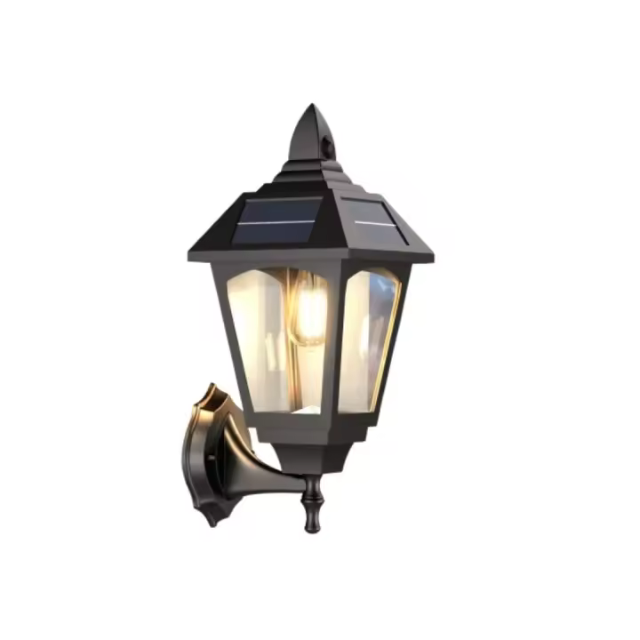 LED ATOMANT Farola Solar Exterior LED con Sensor de Movimiento, 8W 3000K, IP44, 500 Lúmenes, Batería 2500mAh, Foco Solar LED para Jardín, Patio, Pared, Iluminación Exterior, Luz Solar de Seguridad, Lámpara Solar con Detector de Movimiento para Entrada y G - 1