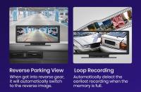 Junsun Cámara de salpicadero inalámbrica Carplay y Android Auto con cámara trasera, DVR, navegación, grabadora de video HD para el tablero de BMW Audi VW - details 18
