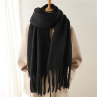 Nueva Bufanda Gruesa Para Mujer De Otoño Invierno 240x38cm Estilo Fashion Suave Y Cálida Con Borlas Mohair Para Europa Y América - details 25