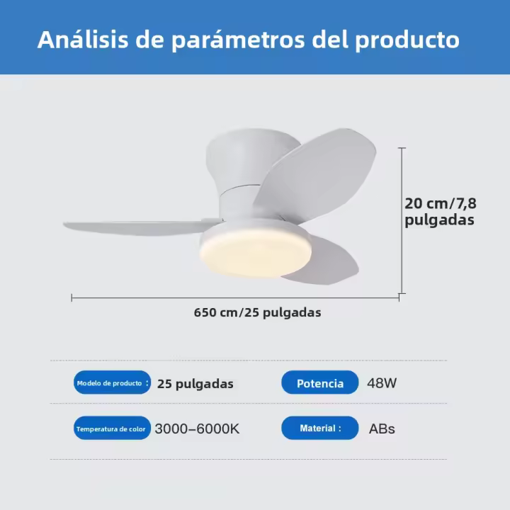 Lámpara De Ventilador De Techo Moderna Y Minimalista Nórdica Para Dormitorios Estudios Comedor Habitaciones Infantiles Instalación Por Montaje Incluye Control Remoto Y Luz LED - 1