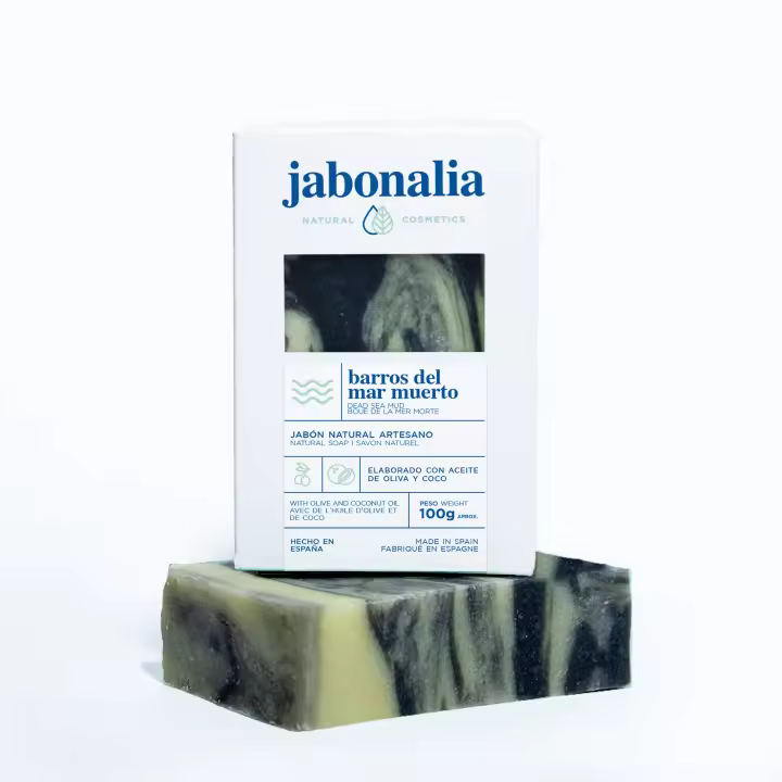 Jabón Barros del Mar Muerto 100g – Detox natural para piel mixta/grasa – Limpieza profunda, controla el sebo y mejora el acné – Cosmética sólida y natural – Barra de jabón natural - Jabonalia - 1