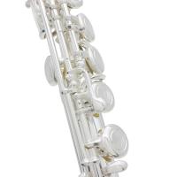 FLUTE SLADE De Plata Con 16 Agujeros Clave Cerrada Echa El E Teclado Para Principiantes Con Kit De Limpieza Estuche Guantes Y Varillas De Ajuste - details 9