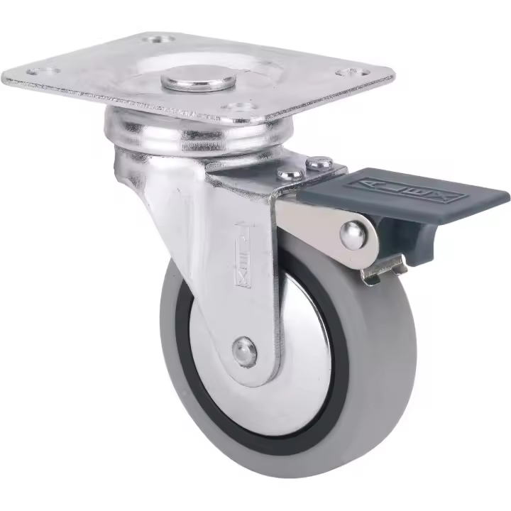 RUEDA TW0159 Ø 50 FRENO POLIAM GOMA GRIS - 1