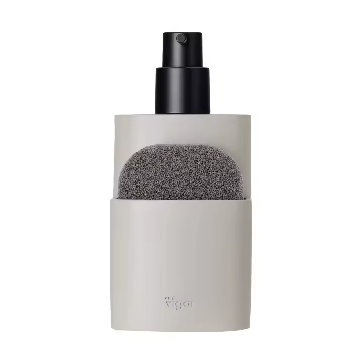 VIGAR® - Set Fregadero con Dosificador - Diseño Elegante y Funcional - Dosificador de Jabón Cocina con Soporte de Esponja - Fabricado con Poliresina de Calidad - Dispensador Jabón Cocina y Estropajo 2 en 1 para Cocina - Guarda Estropajos para el Fregadero - 1