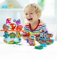 Bloques De Construcción De Madera Con Dinosaurios Juego Educativo Para Niños Tablero De Equilibrio Interactivo Para Padres Y Niños - details 7