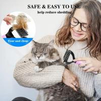 Nueva Cepillo De Peluquería Para Perros Y Gatos Desenredador De Cabello Largo Y Enredado Herramienta De Aseo Para Mascotas Curly - details 0