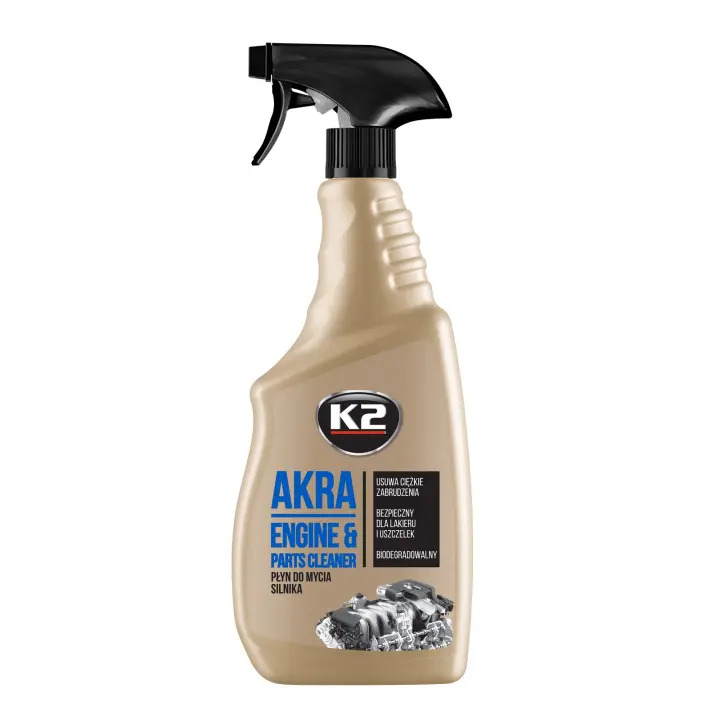 K2 Spray Limpiador Desengrasante para Motor - Limpia Superficies Externas Aceite,Grasa,Polvo y Suciedad Adherida Herramientas y Suelos - Akra 770ml - 1