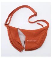 Bolso De Pecho Para Mujer De Gran Capacidad En Color Sólido Bolsa Cruzada De Viaje En Forma De Luna Media Rellena Con Algodón Para Uso Diario - details 10