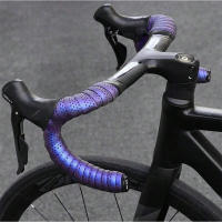 Cinta De Manillar Para Bicicleta De Carretera En Gradient Purple Antideslizante Transpirable Impermeable Absorbedor De Choques EVA Para BMX Montañas Rocosas Y Bicicletas De Carretera - details 0