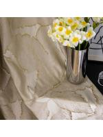 Cortina De Lujo Para Sala De Estar Y Dormitorio Con Patrón De Hojas Encajadas Y Bloqueo De Luz En Beige 100% Poliéster Para Villa - details 3