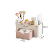 Organizador De Maquillaje Con Cajón Y Estuche De Algodón Caja De Almacenamiento Para Labiales Y Brochas Material Acrílico Y Plástico - details 6