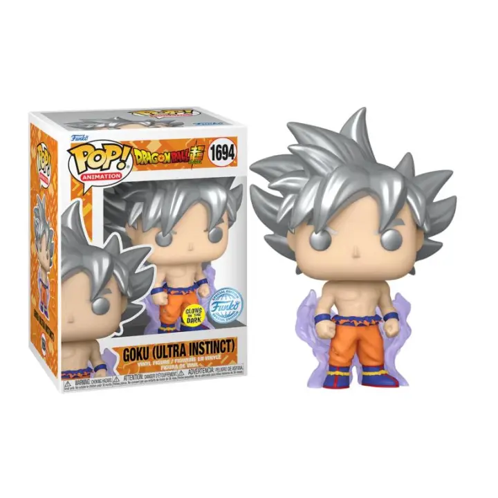 Funko pop Goku Ultra Instinct Glow 1694 Dragon Ball Glows in the dark - 1
