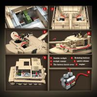 Bloques De Construcción De Tanque Pesado Tiger I WW2 KV-2 Panther Ejército Juguetes Para Niños Regalo De Cumpleaños Compatible Con Lego Material Plástico Unisex - details 2