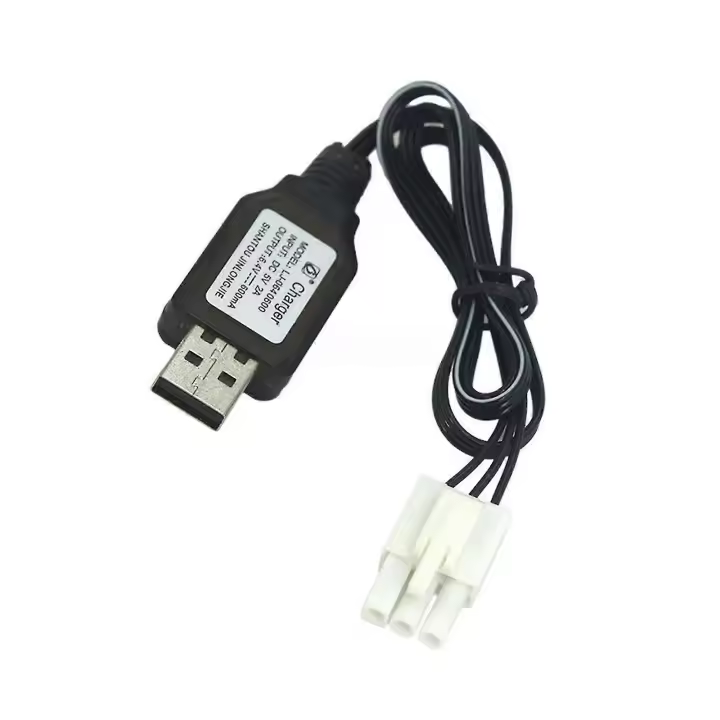 Cable cargador USB de 600 mA y 6,4 V, conector EL4.5-3P, conector P-to-R para coche RC, camión, lancha rápida, JS - 1