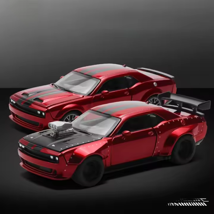 Coche De Juguete a Escala Dodge Challenger SRT Hellcat Jailbreak 1:36 Metálico Sin Batería Para Coleccionistas Y Regalo - 1