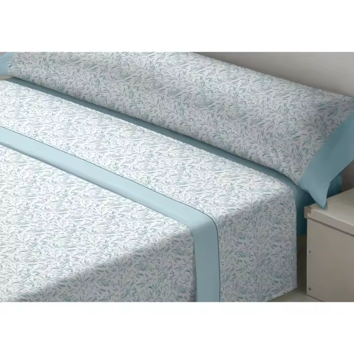 Juego de Sábanas D'Or TILA Azul Cama de 105 Franela - 1