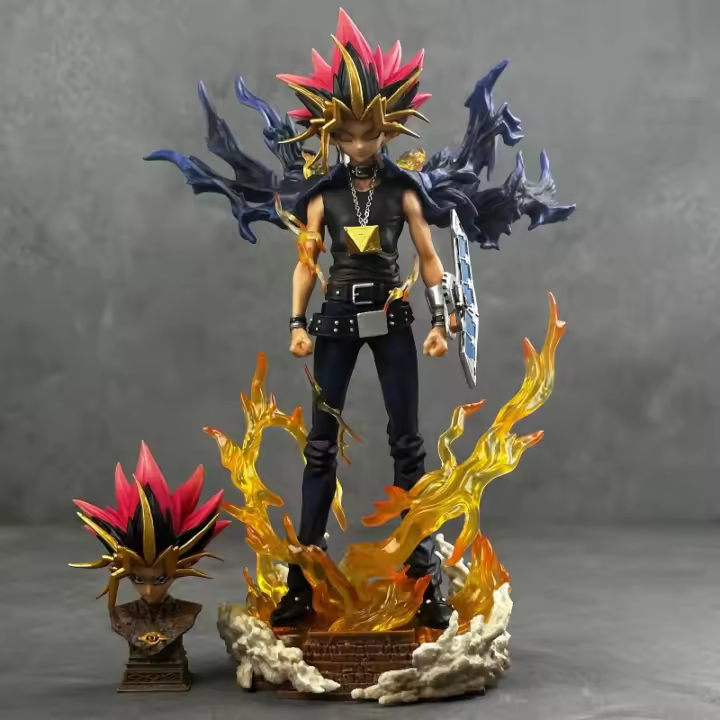 Figura De Anime 28cm Yugi Muto Duel Monsters Monstruos De Cartas PVC Estatua Coleccionable De Modelos Decoración Juguetes Regalos De Navidad - 1