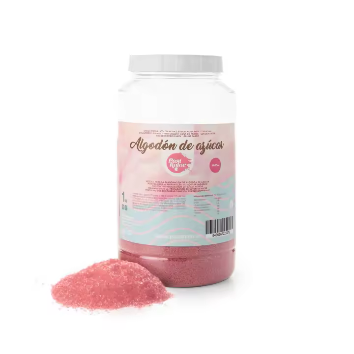 Azúcar para Hacer Nubes de Algodón Rosa con Sabor a Fresa - 1 Kg - 1