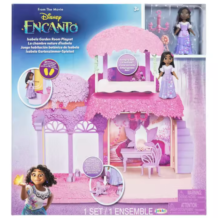 Playset Habitacion Jardin Magico Isabela Encanto Disney. Playset de madera con detalles realistas. Ideal para recrear aventuras y fomentar la creatividad de los más pequeños. - 1