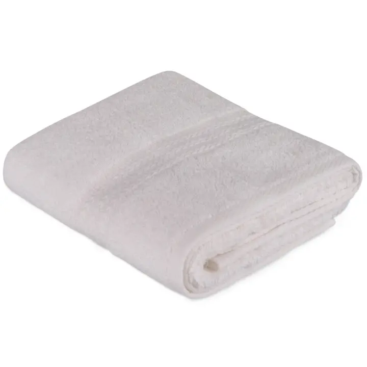 Wellhome - Toalla de Lavabo Blanca 100% Algodón 50x90 Cm - 1