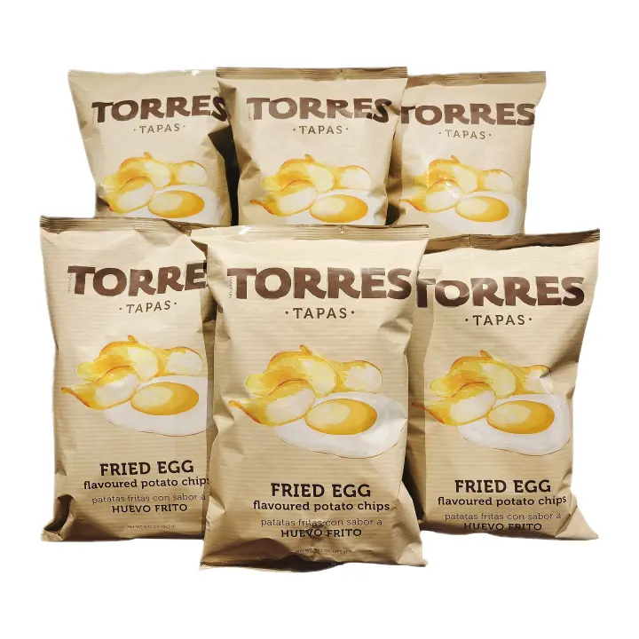 Patatas fritas sabor huevo frito TORRES. Pack 6 bolsas 125 gramos - 1