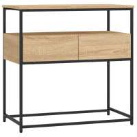 Mesa Consola Vidaxl Madera de Ingeniería 75x40x75 Cm - Negro - details 2
